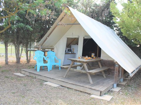 CANVAS AND WOOD TENT 5 people - STANDARD ECOLODGE without sanitary facilities 20 sqm