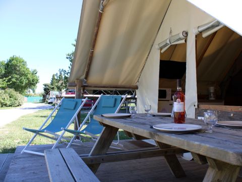 CANVAS AND WOOD TENT 5 people - STANDARD ECOLODGE without sanitary facilities 20 sqm