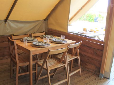 CANVAS AND WOOD TENT 5 people - STANDARD ECOLODGE without sanitary facilities 20 sqm