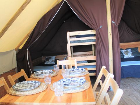 CANVAS AND WOOD TENT 5 people - STANDARD ECOLODGE without sanitary facilities 20 sqm