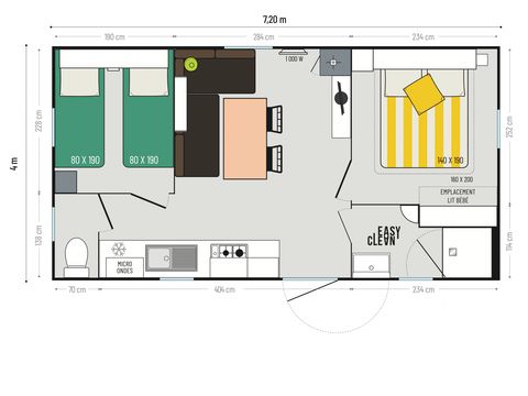 MOBILE HOME 4 people - Comfort