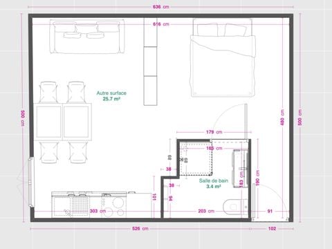 STUDIO 4 personnes - Standard  TV