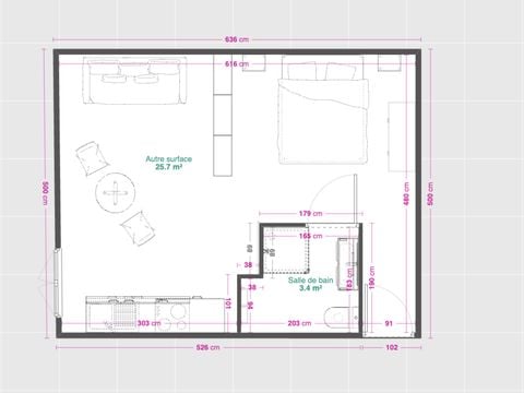 STUDIO 4 personnes - Standard  TV