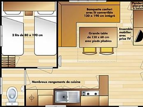 MOBILHOME 4 personnes - 29 m2 2 chambres