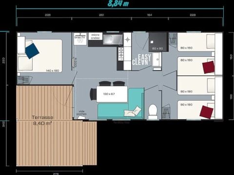 MOBILE HOME 6 people - Premium 3 Bedrooms