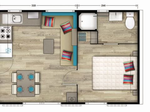 MOBILE HOME 4 people - Mobile home | Premium | 2 Bedrooms | 4 Pers | Raised terrace | Air conditioning | TV