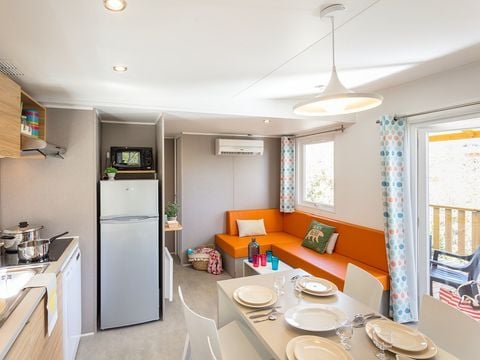 MOBILE HOME 6 people - Mobil-home | Premium | 3 Bedrooms | 6 Pers. | Terrace Lounge | Air-con.