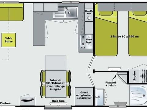 MOBILHOME 6 personnes - MH2 SUPER SÉLÉNIA 35 m² - Lave Vaisselle