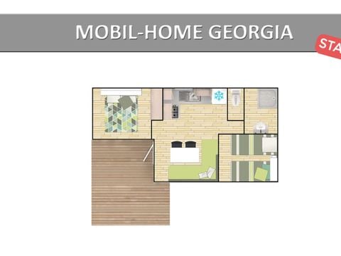 MOBILHOME 4 personnes - GEORGIA. STANDARD