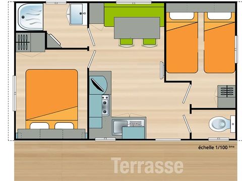 MOBILHOME 4 personnes - Mobil-home 4P Grand Confort - TV