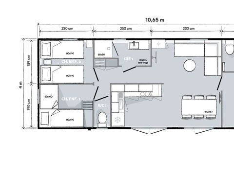 MOBILE HOME 8 people - PRESTIGE - 40m² - France