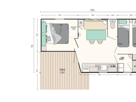 MOBILHOME 6 personnes - GENET