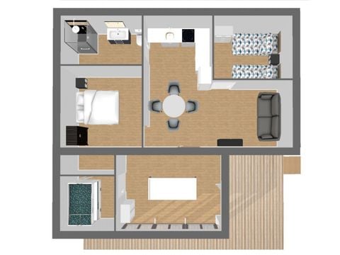 CHALET 8 people - MIMOSA BLEU - 3 bedrooms