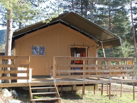 TENTE TOILE ET BOIS 5 personnes - Safari Laurier