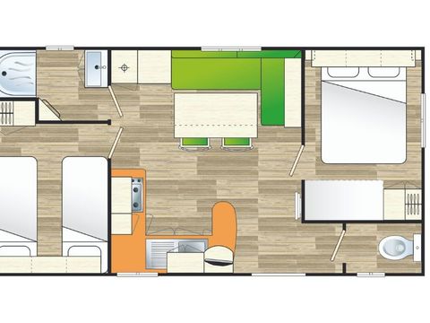 MOBILE HOME 6 people - Evasion 2 bedrooms - TV