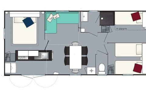 MOBILHOME 8 personnes - Loisir 8 personnes 3 chambres 30m²