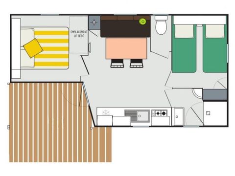 MOBILE HOME 5 people - Mobil-home Evasion 5 people 2 bedrooms 23m² - mobile home for 5 people