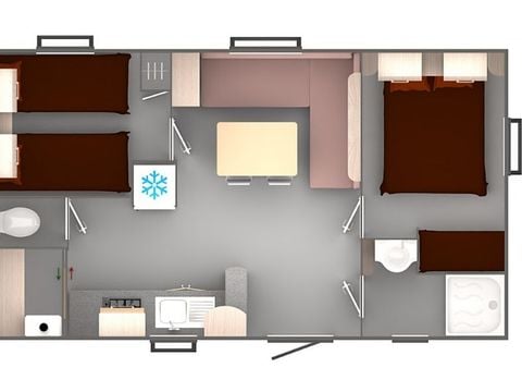 MOBILHOME 4 personnes - Cocoon 4 personnes 2 chambres 23m²