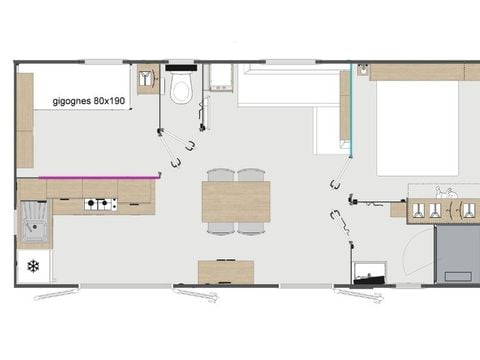 MOBILHOME 6 personnes - Evasion+ 6 personnes 2 chambres 30m²