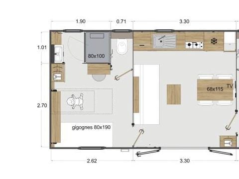 MOBILE HOME 4 people - Mobile-home Héron (2 bedrooms 2 bathrooms)