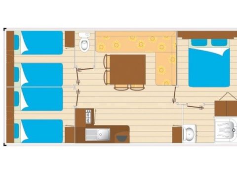 MOBILHOME 8 personnes - Loisir 8 personnes 3 chambres 30m²