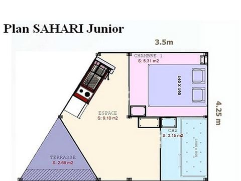 CANVAS AND WOOD TENT 4 people - LODGE SAHARI (without sanitary facilities)