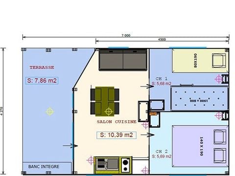 CANVAS AND WOOD TENT 5 people - LODGE SAHARI with private bathroom