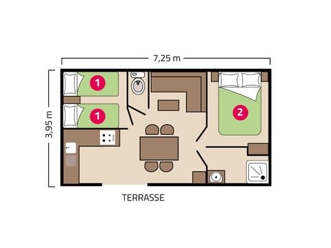 MOBILE HOME 4 people - Bahia 4 persons