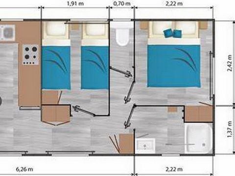 MOBILE HOME 5 people - The Basic Sea View