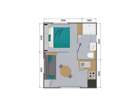 MOBILE HOME 2 people - Comfort - 1 bedroom