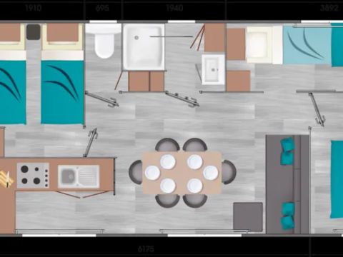 MOBILE HOME 6 people - Mobile home Comfort + 3 bedrooms 6 people