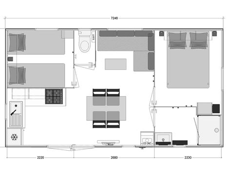 MOBILHOME 6 personnes - GRAND CONFORT