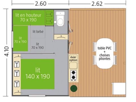 CHALET 5 personnes - Tithome 19m² (sans sdb)