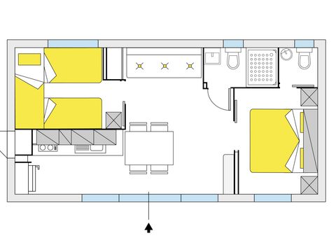 BUNGALOW 5 personnes - 2 chambres