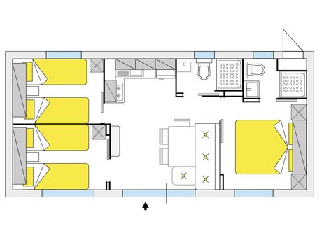 MOBILHOME 6 personnes - Bungalow Premium XL