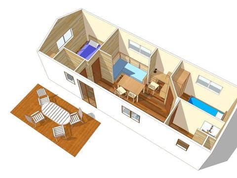 MOBILHOME 6 personnes - Mobil-home | Comfort XL | 2 Ch. | 4/6 Pers. | Terrasse simple | Clim.