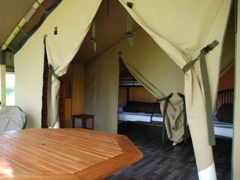 CANVAS AND WOOD TENT 5 people - SAFARI KENYA (Without sanitary facilities)