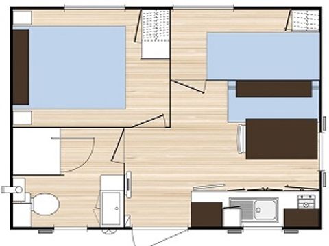 MOBILHOME 4 personnes - Le Herlin 2/4 personnes