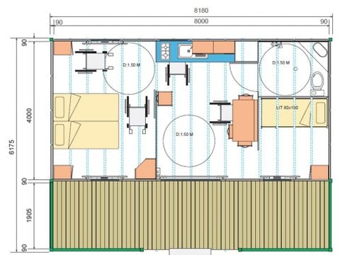 MOBILHOME 4 personnes - Cottage "Le Menhir"