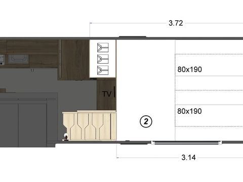 MOBILHOME 4 personnes - Tiny House 4 pers