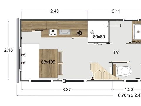 MOBILHOME 4 personnes - Tiny House 4 pers