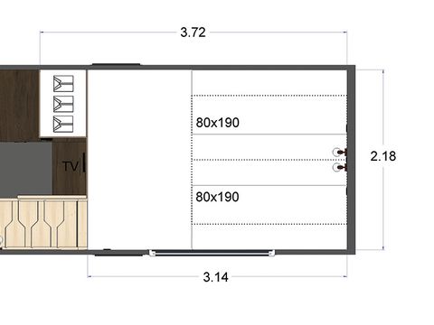 MOBILHOME 4 personnes - Tiny House 4 pers