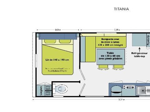 MOBILHOME 4 personnes - KOAWA LOGGIA CONFORT