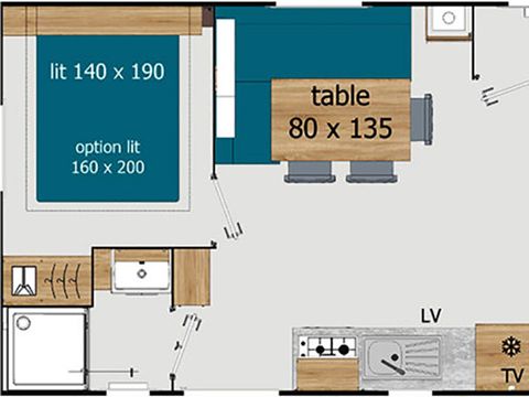 MOBILHOME 6 personnes - Mobil home Confort Bain Nordique - 3 chambres