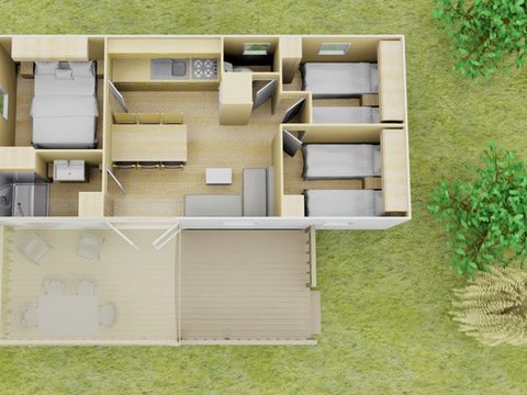MOBILE HOME 6 people - Mobile-home | Comfort XL | 3 Bedrooms | 6 Pers. | Elevated Terrace | Air-con.
