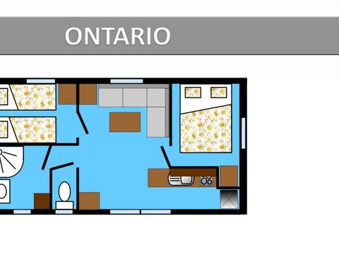 MOBILE HOME 6 people - ONTARIO CLASSIC Air conditioned 4 persons