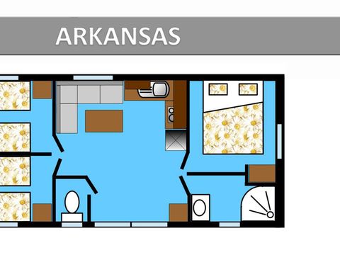 MOBILE HOME 6 people - ARKANSAS CLASSIC Air conditioned 6 persons