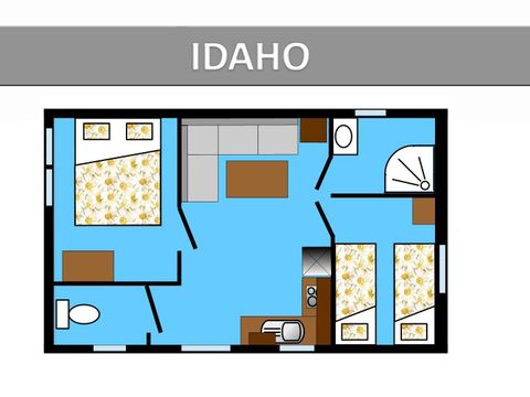 MOBILHOME 4 personnes - IDAHO CLASSIC Climatisé 4 personnes