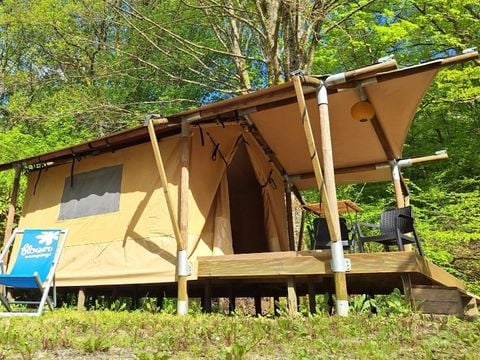 CANVAS AND WOOD TENT 2 people - Woodlodge Nature - 2 single beds or 1 double bed - Facing the pond