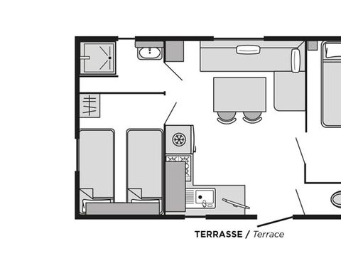 MOBILHOME 5 personnes - Florès CLASSIC